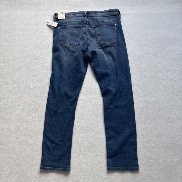 NWT Anthropologie Pilcro Womens 28 Jeans Slim Boyfriend Crop Distressed Denim - Picture 13 of 16